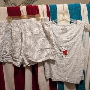 Disney Snoopy Tank & Shorts pajama set. New without tags.